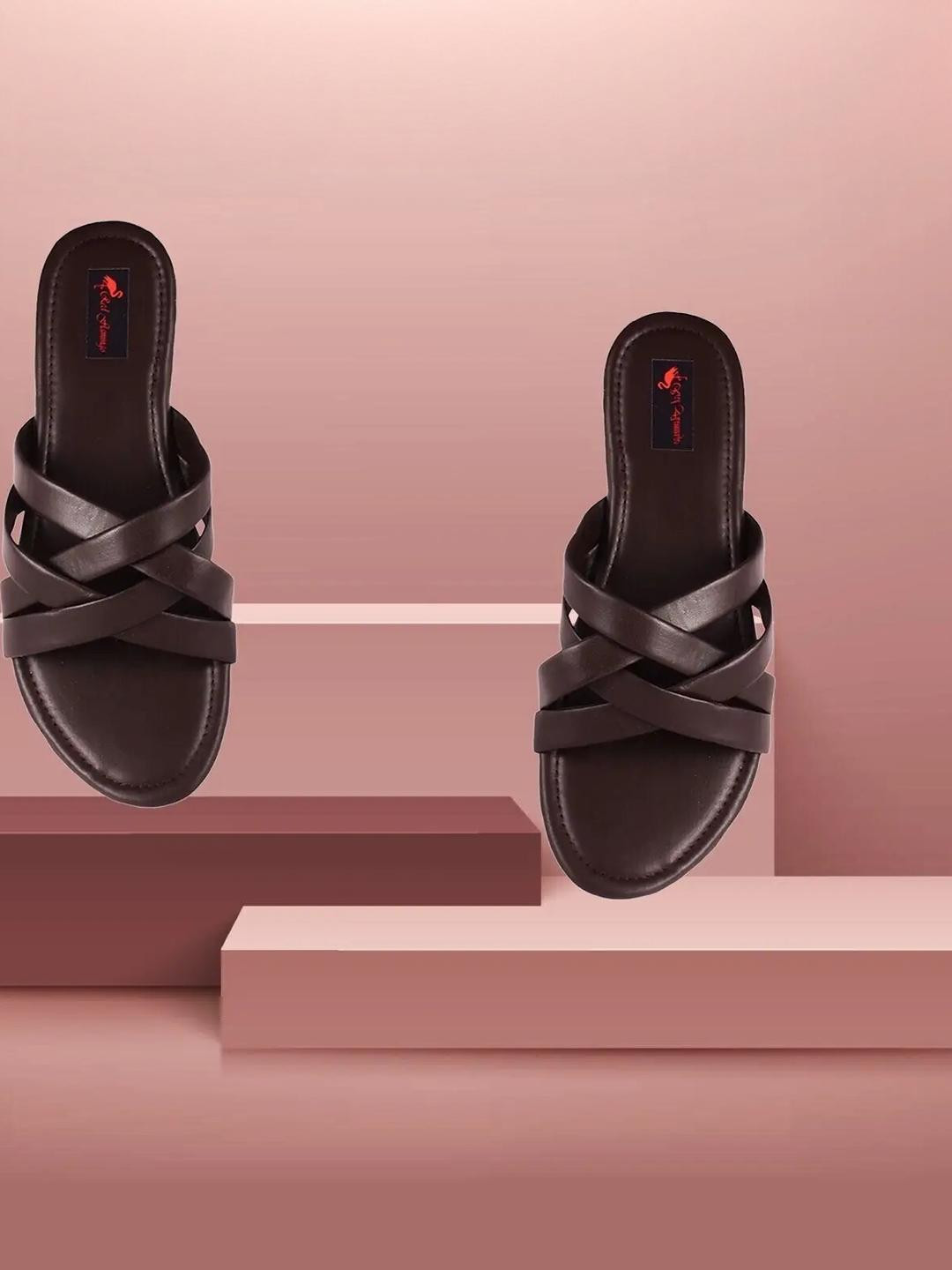 Red Flamingo Girls Open Toe Flats