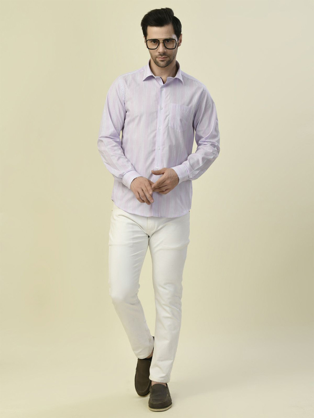 Albion By CnM Striped Spread Collar Cotton Casual Shirt