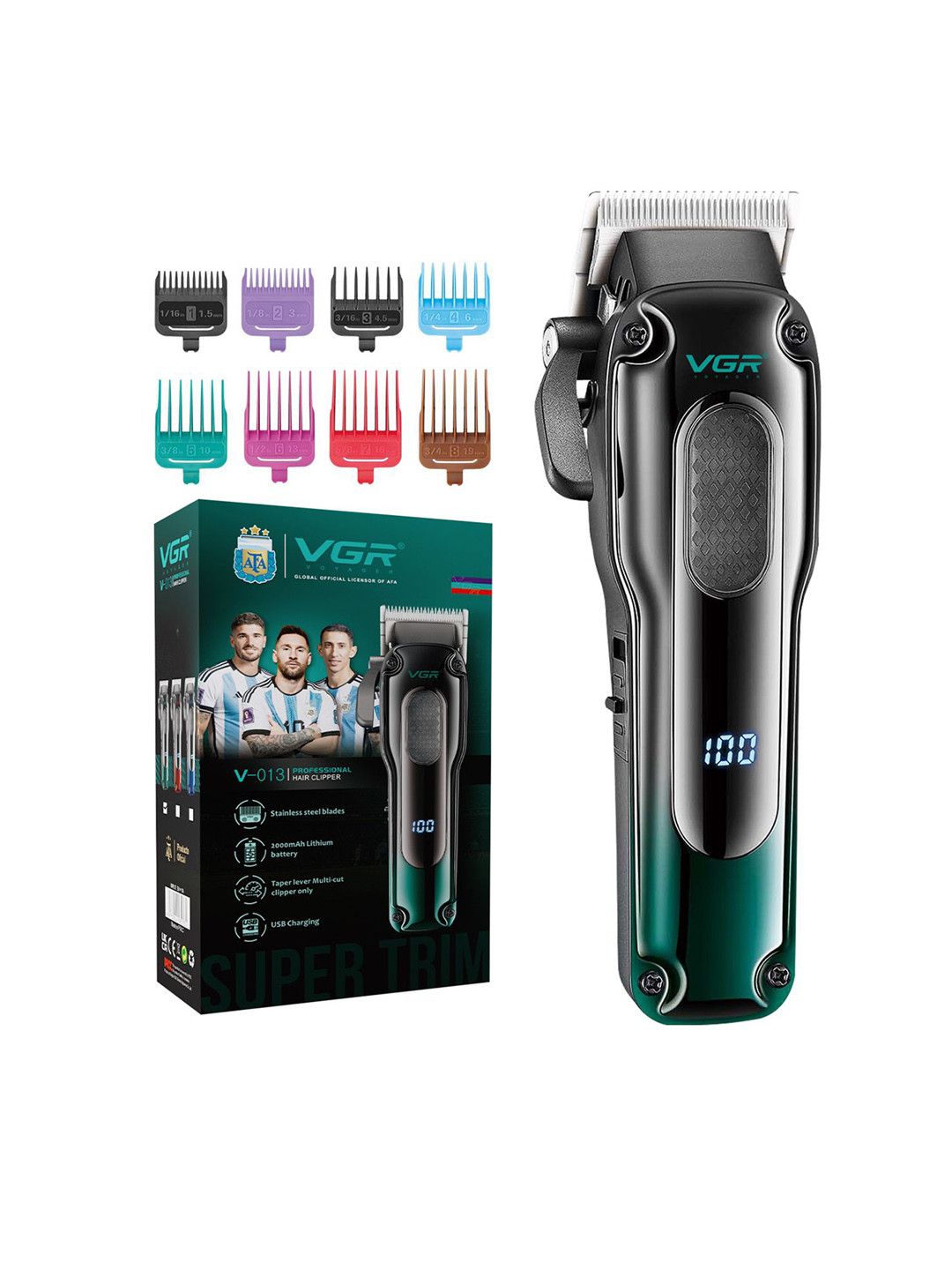 VGR Professional Trimmer 200 Min Runtime V-013 - Green