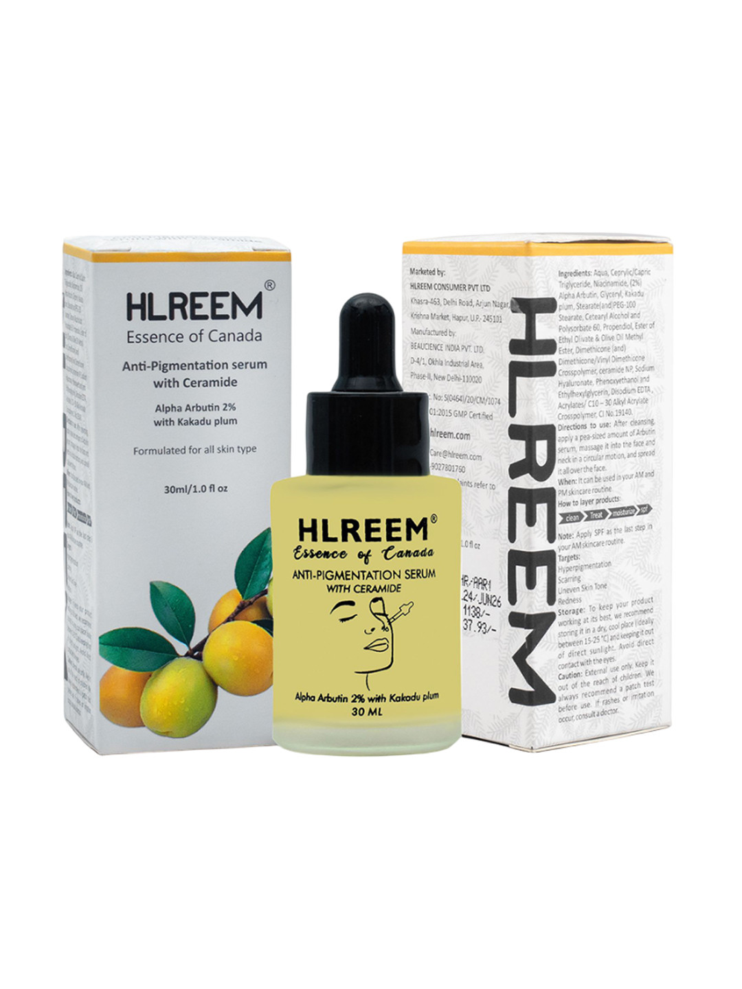 HLREEM Anti-Pigmentation Serum With 2% Alpha Arbutin- 30 ml