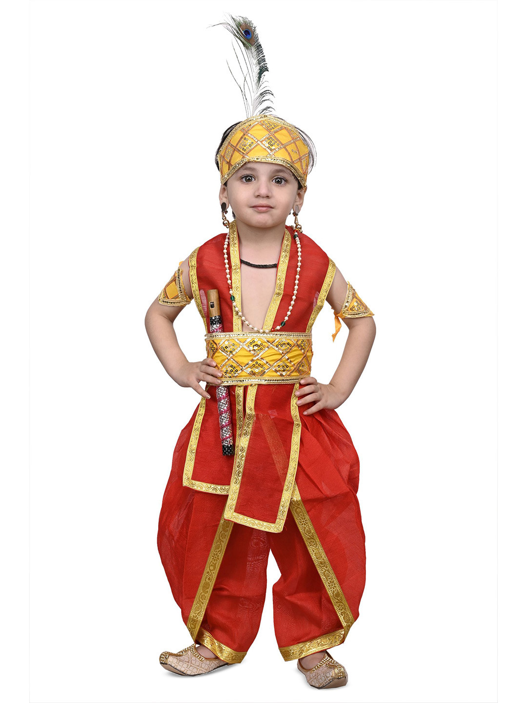 VALUE CREATION Kids Dhoti With Angabastram & Headband
