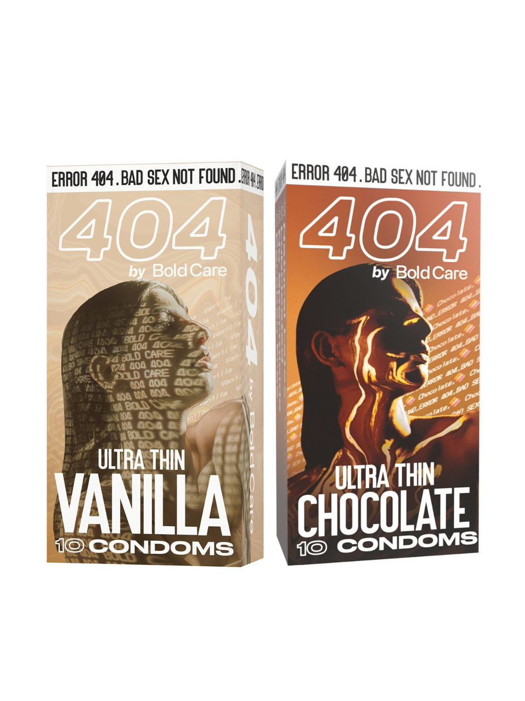 Bold Care Set Of 2 Ultra Thin Vanilla & Chocolate Flavored Condoms - 10 Pcs Each