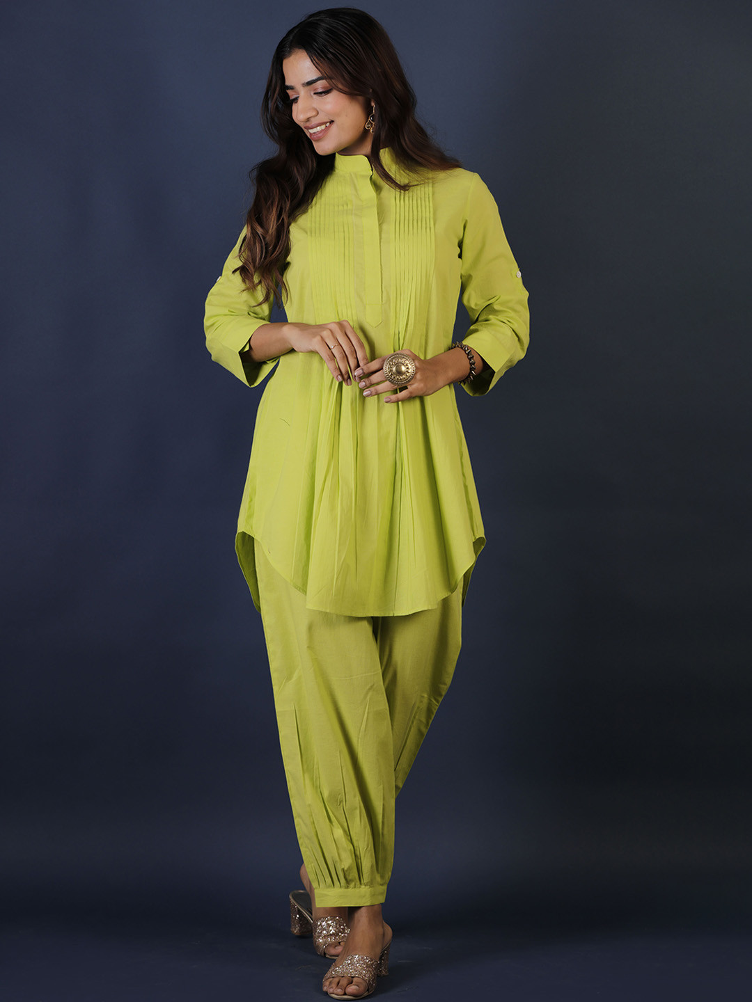 INAAYA JAIPUR Mandarin Collared Tunic & Trouser Co-Ord Set