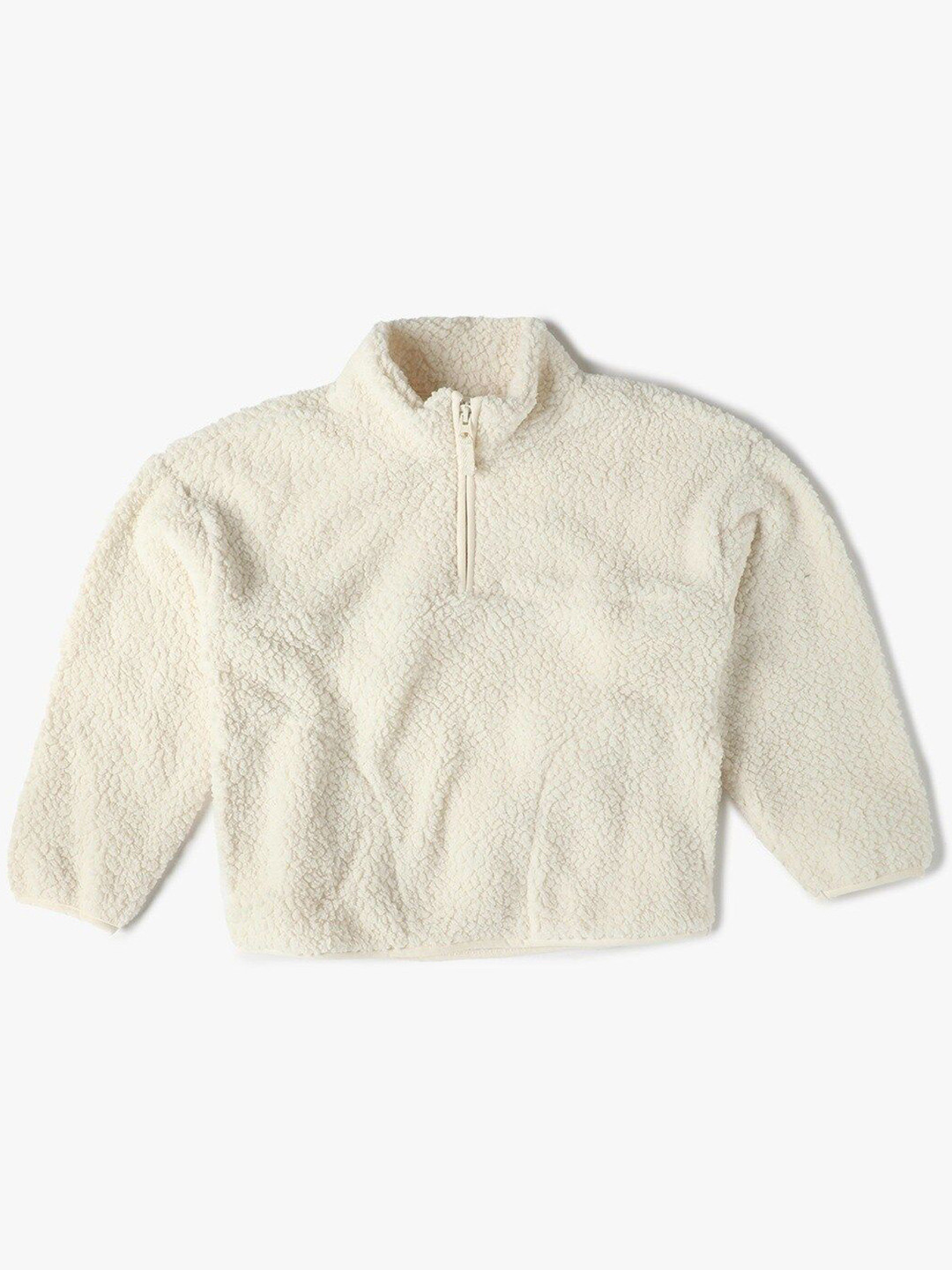 GAP Girls Self Design Mock-Neck Sweatshirt