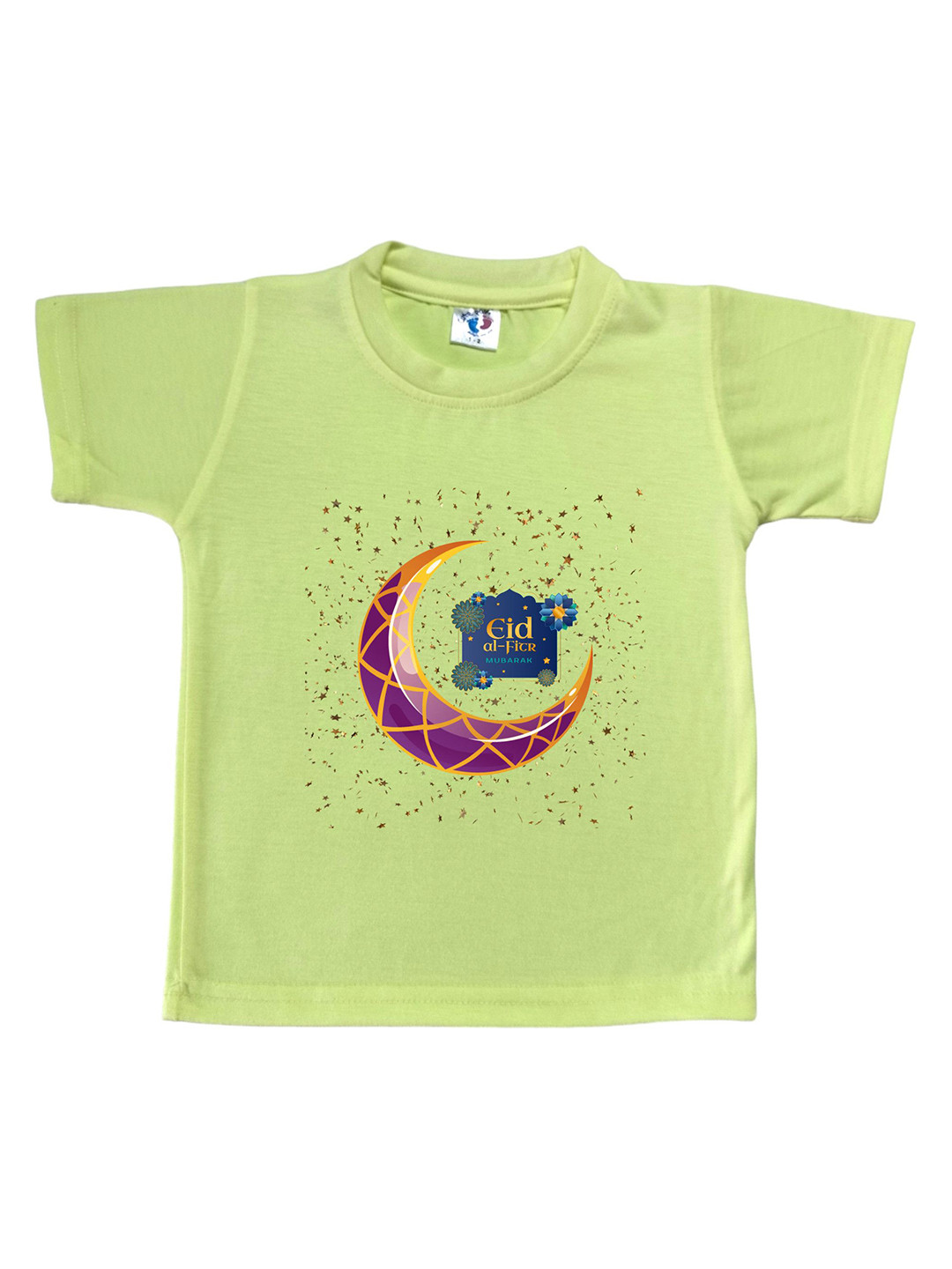 Cute Pals Girls Typography Printed V-Neck Applique T-shirt