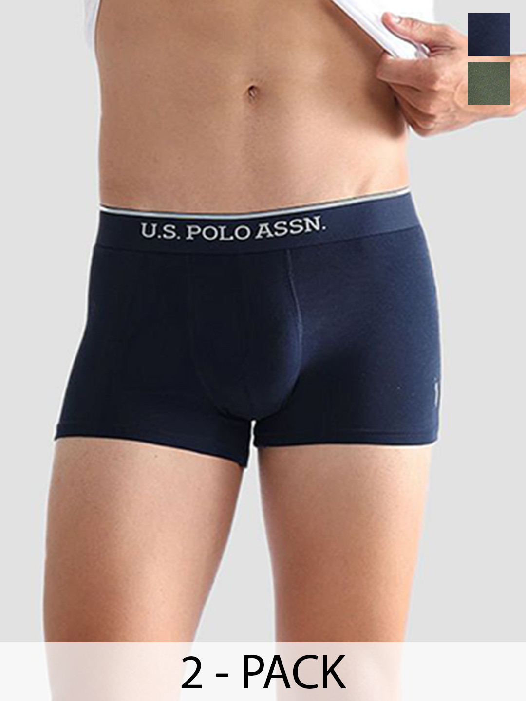 U.S. Polo Assn. Pack Of 2 Antibacterial Trunks ET004-DN0-P2