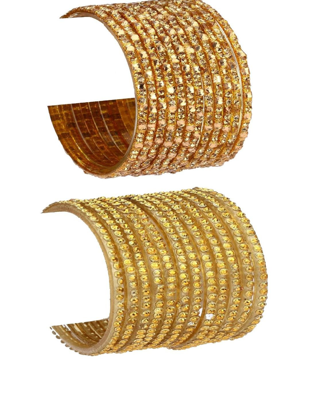 SOMIL Women's Gold Glass Bangle
