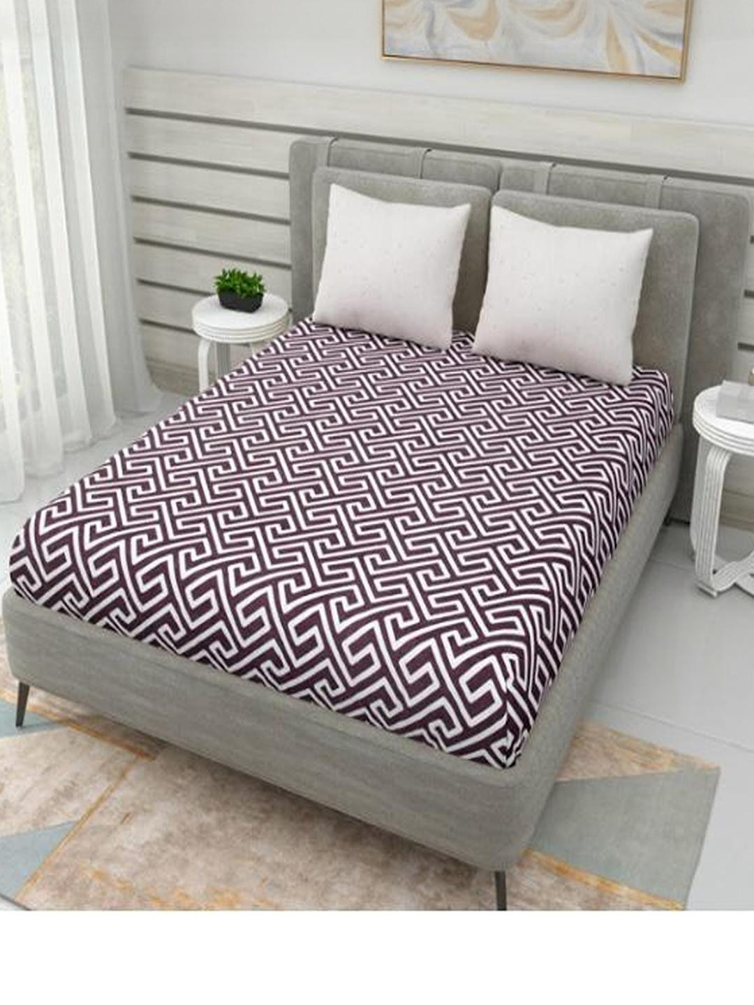 SHIRIN CREATION Unisex Brown Bedsheets