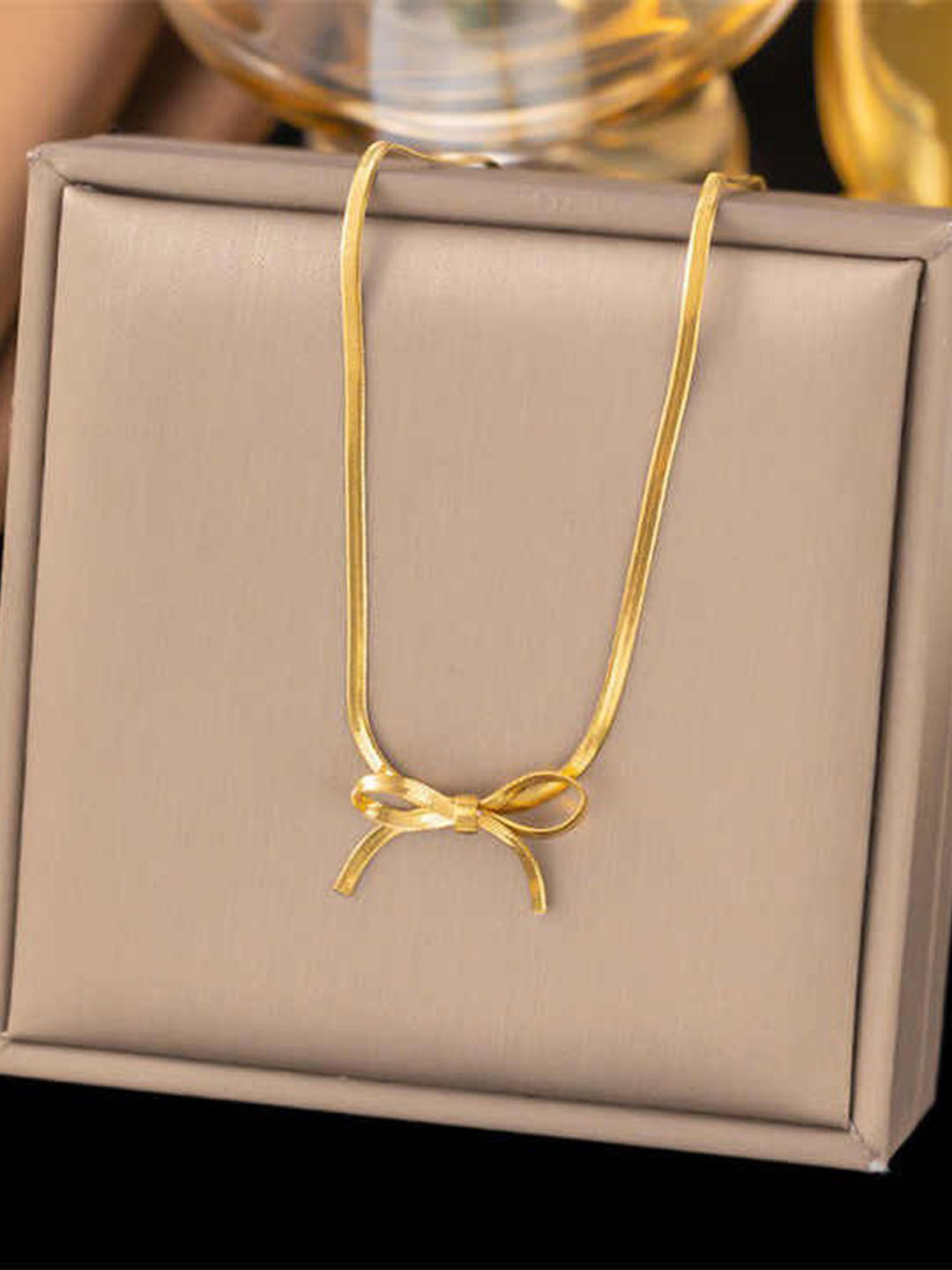 GOLDIWALA Gold-Plated Stainless Steel Chain Necklace