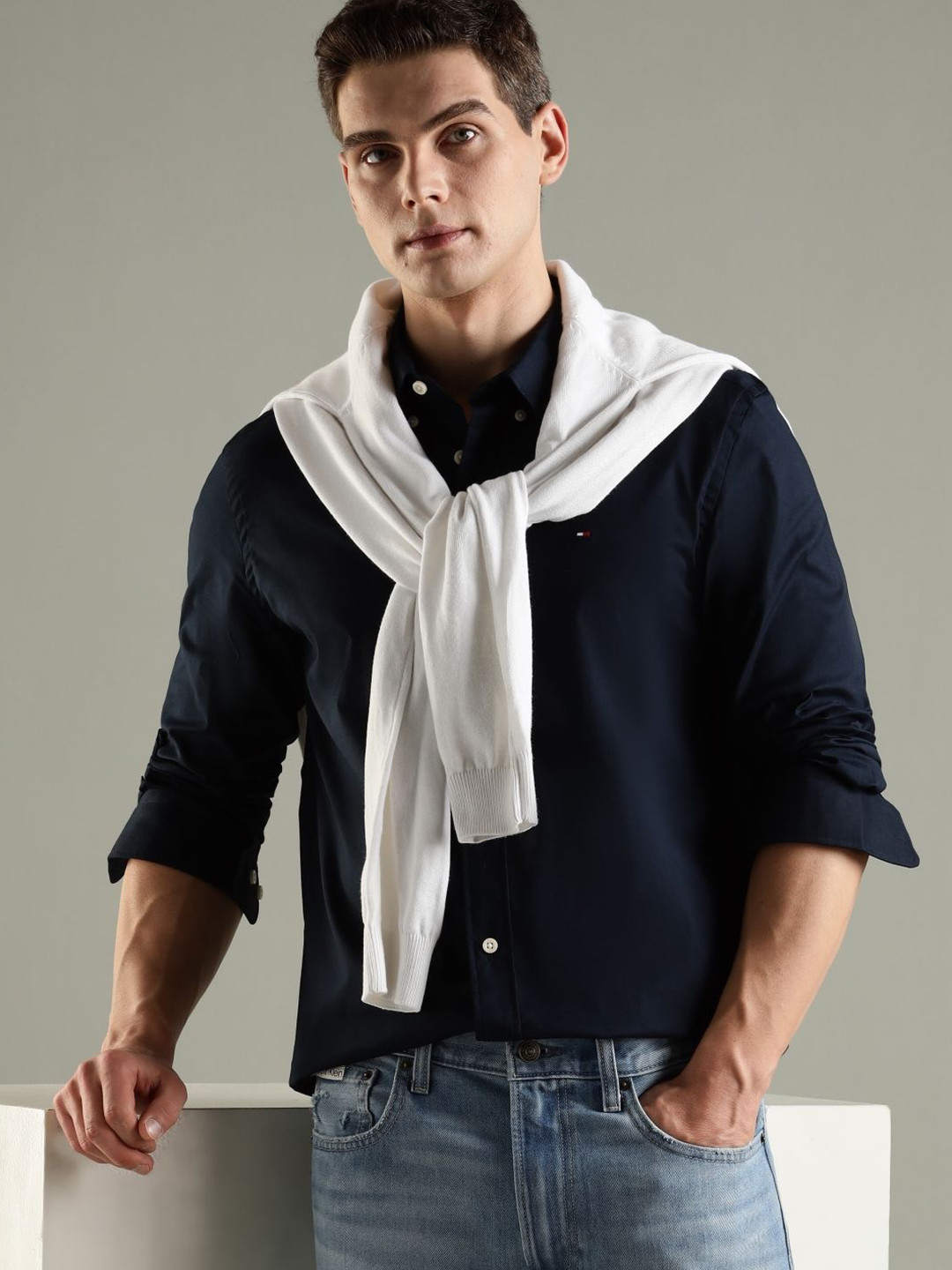 Tommy Hilfiger U.S Regular Fit Button-Down Collar Pure Cotton Casual Shirt