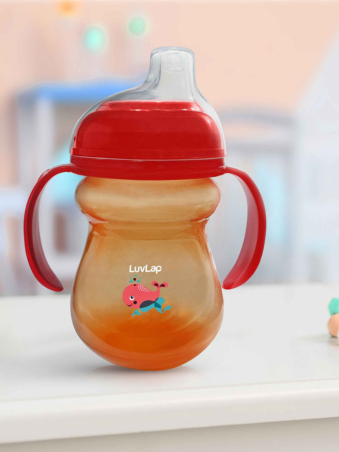 LuvLap Orange-Coloured Mobby Spout Sipper Bottle240ml
