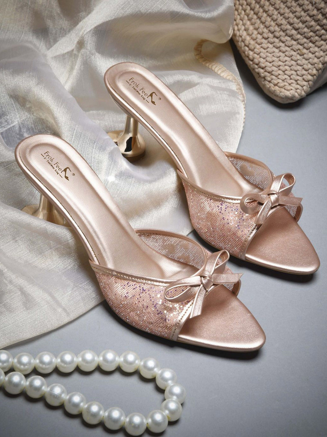Froh Feet Embellished Party Kitten Sandals