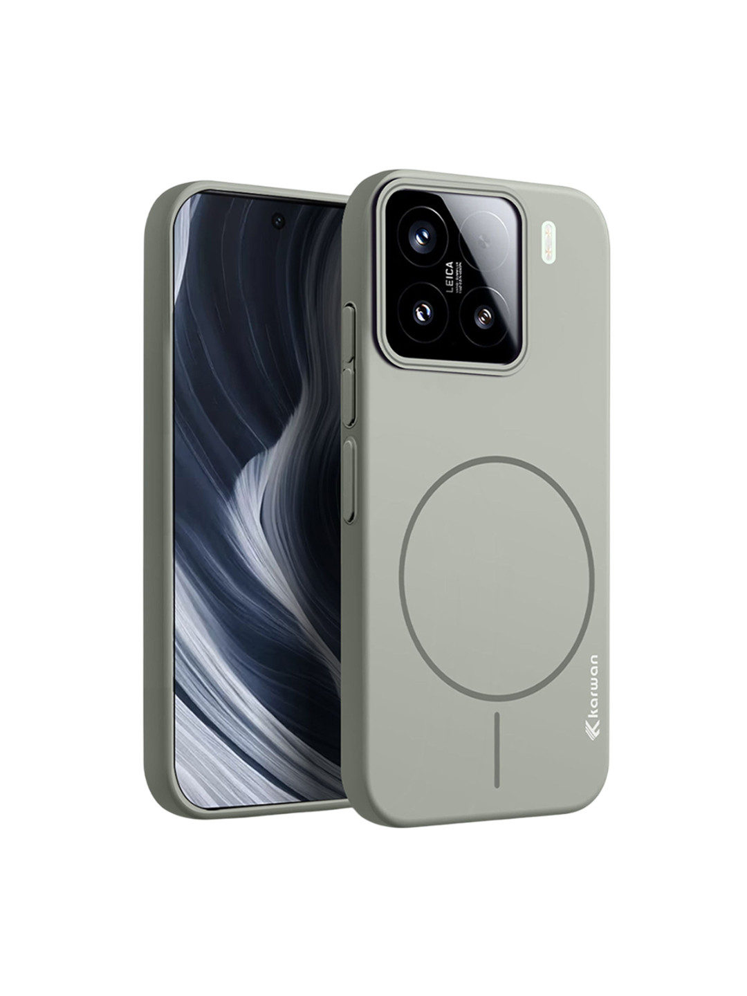 Karwan Unisex Solid Mi 15 Mag-Safe Back Case