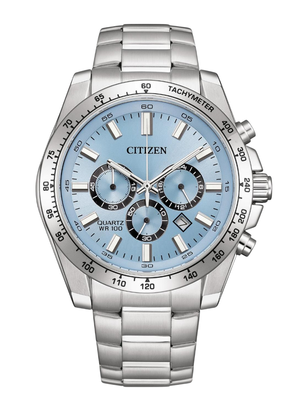 Citizen Men Brass Dial & Stainless Steel Straps Quartz Chronograph Watch AN8230-59L