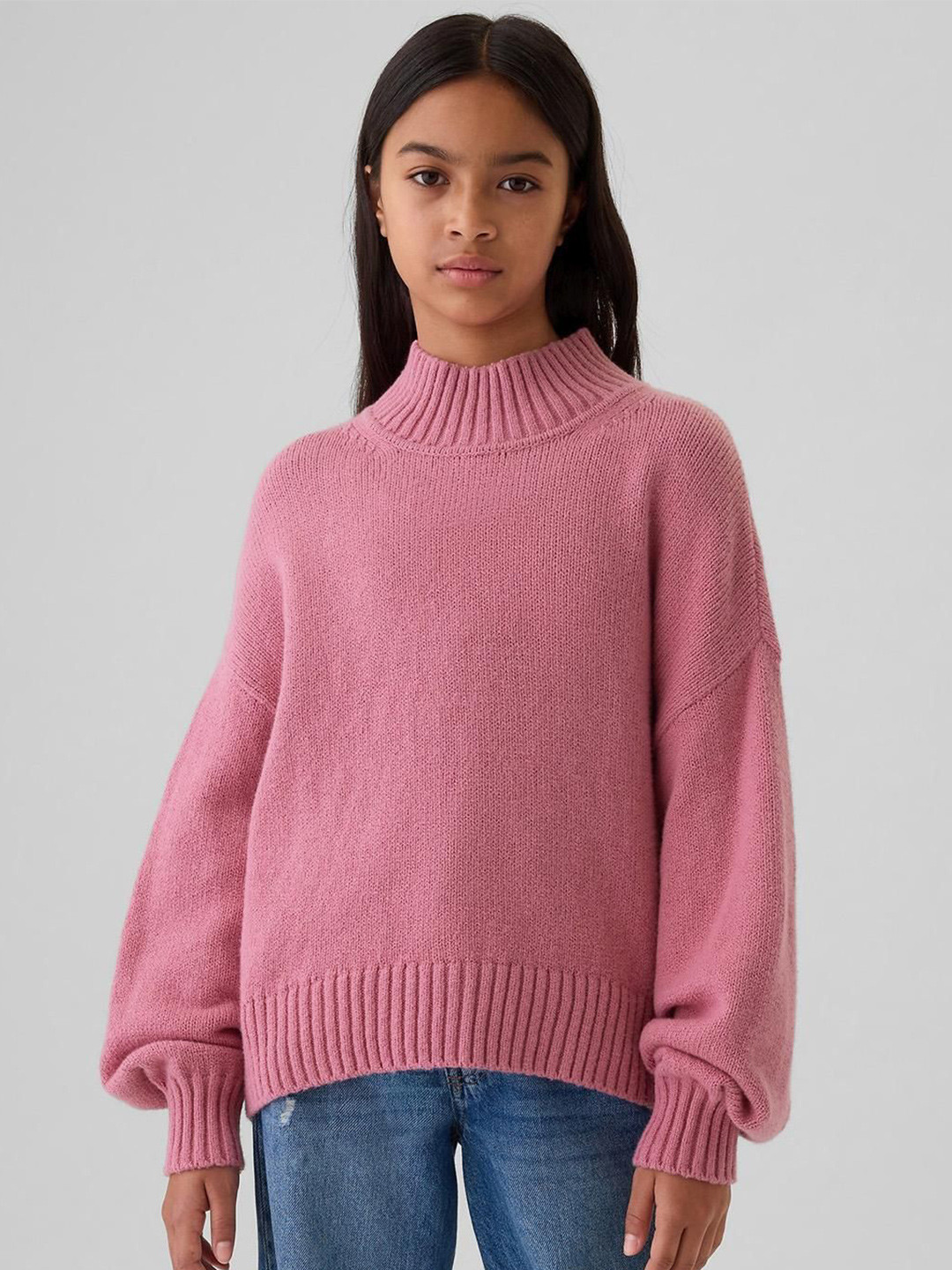 GAP Girls High Neck Relaxed-Fit Sweater