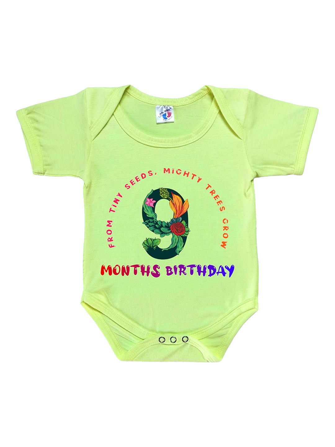 Cute Pals Infants Monthly Milestone Printed Cotton Bodysuit