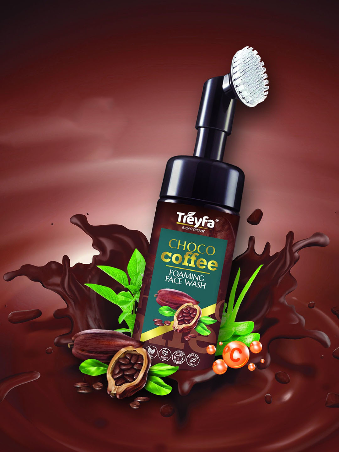 Treyfa Choco Coffee Foaming Face Wash- 150 ml