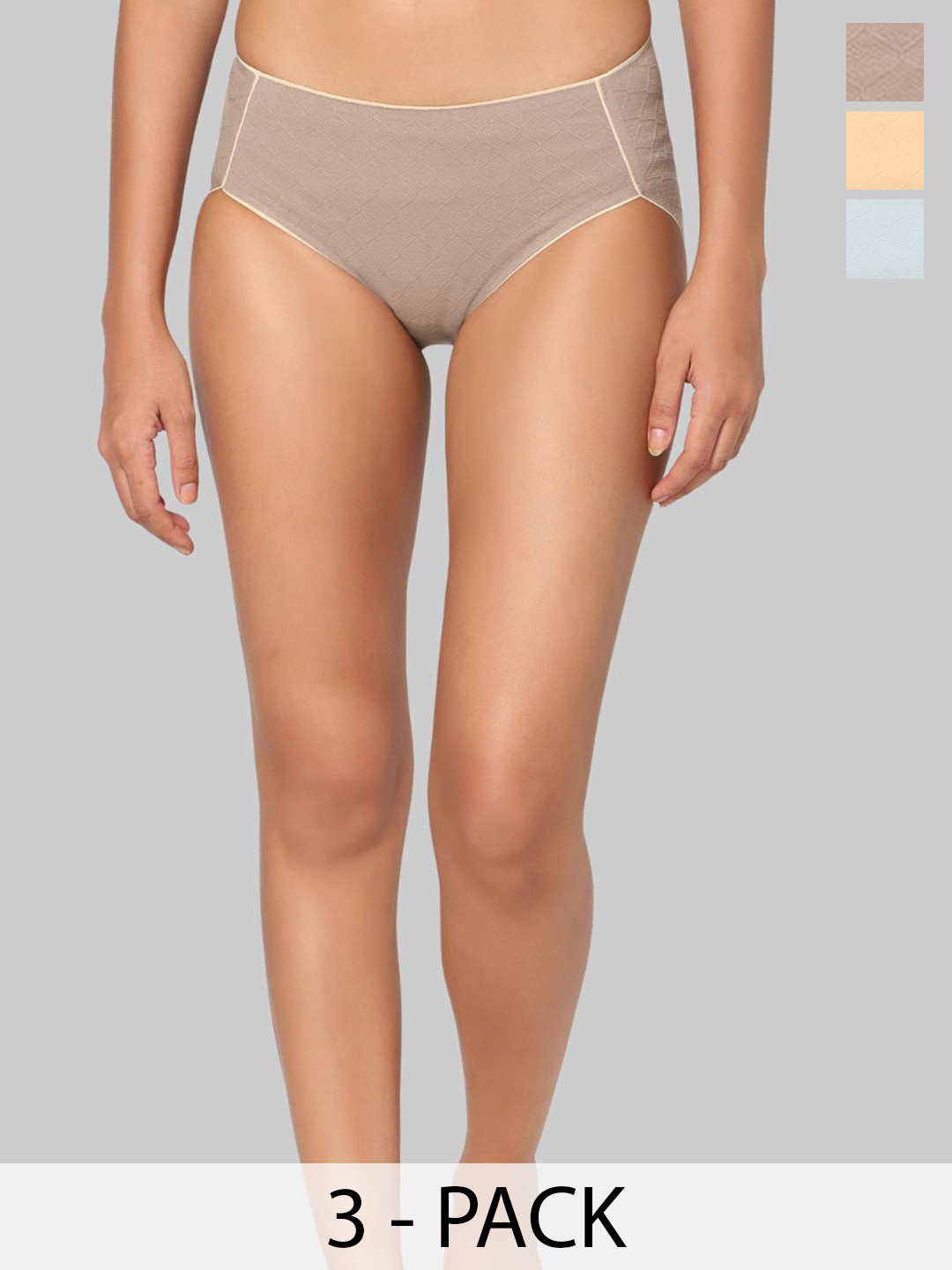 INTIMATE QUEEN Pack Of 3  Mid-Rise Hipster Briefs PTW_090_SQUREPRINT_ND1