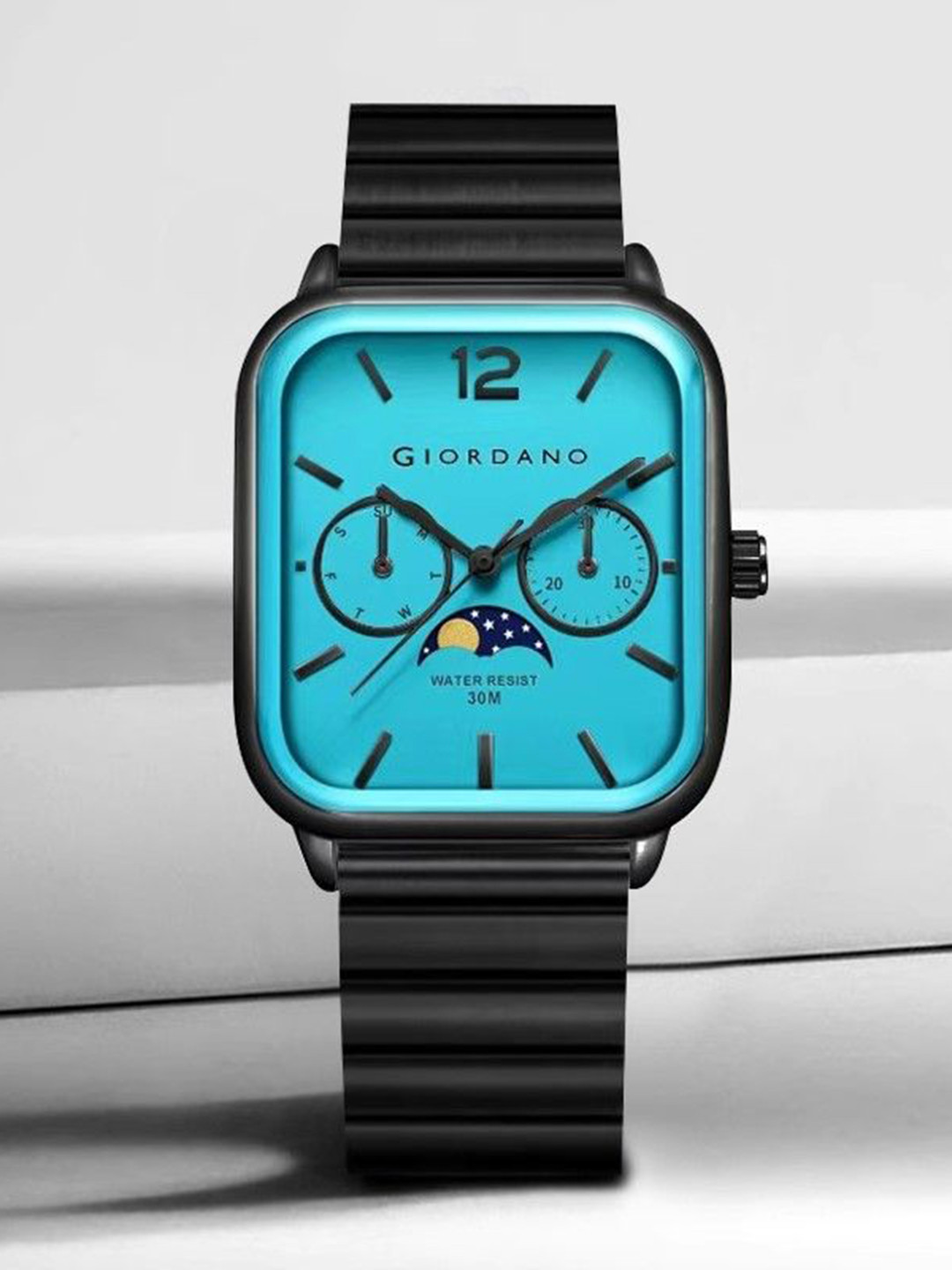 GIORDANO Men Dial & Stainless Steel Bracelet Style Straps Analogue Watch GZ-50117-77