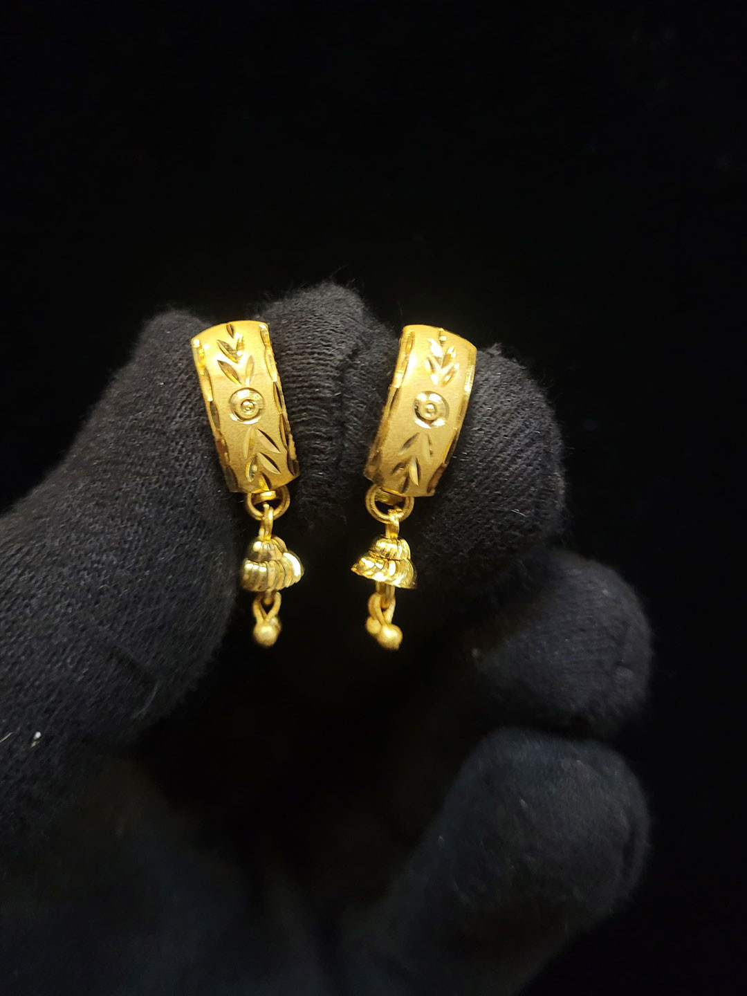 Anshenterpris Gold-Plated Geometric Drop Earrings