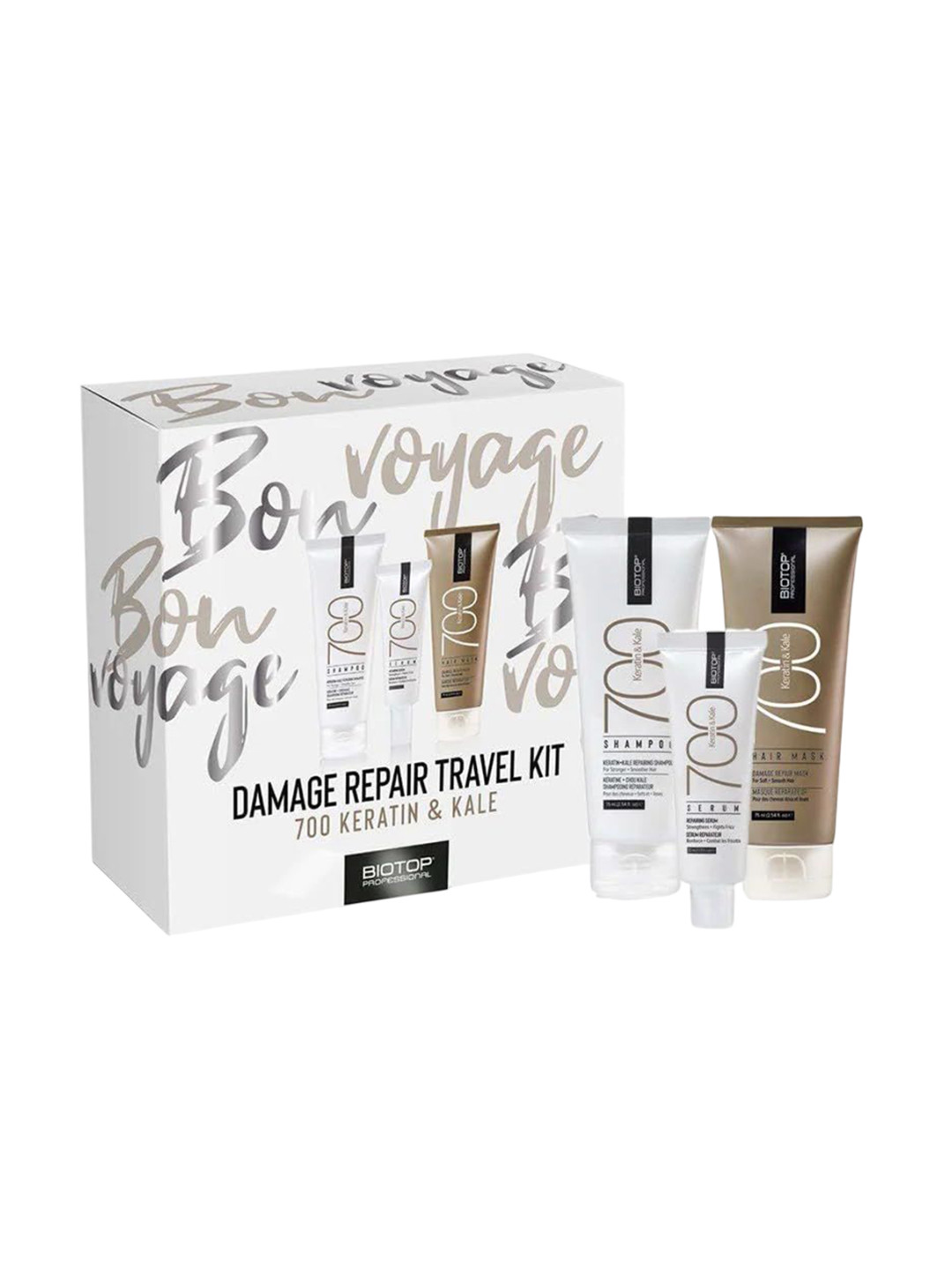 BIOTOP PROFESSIONAL Set Of 3 700 Keratin & Kale Shampoo With Hair Mask & Serum Combo