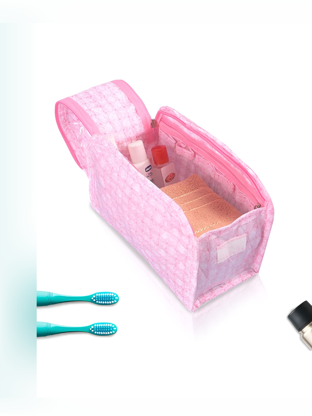 Aura Pink Checked Bangles Jewellery Organiser