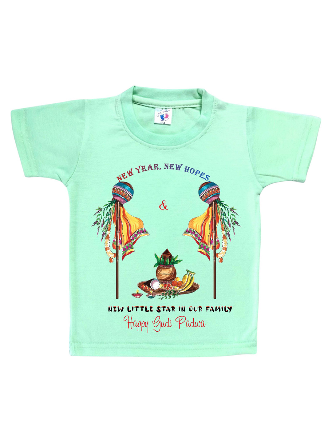 Cute Pals Girls  Graphic Print Cotton Blend Regular T-shirt