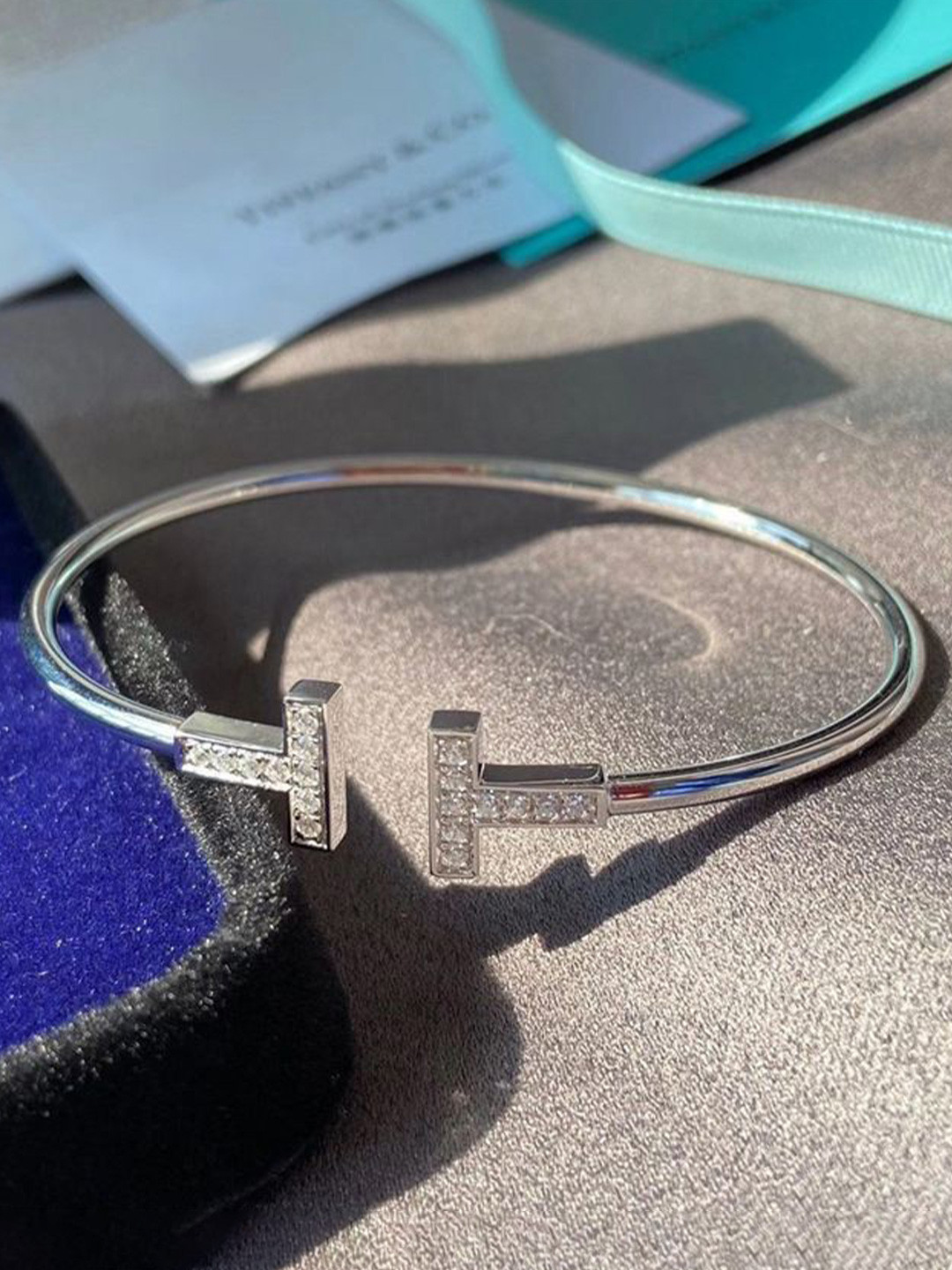 Aiza Silver Plated To a Tee Bangle Bracelet