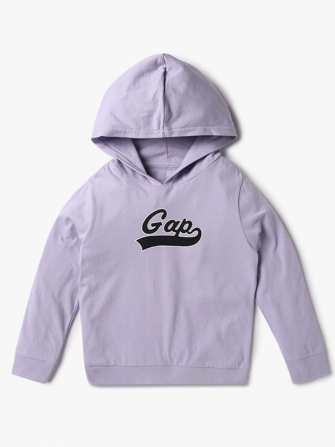 GAP Girls Brand Logo Printed Pure Cotton Hooded Sweatshirt