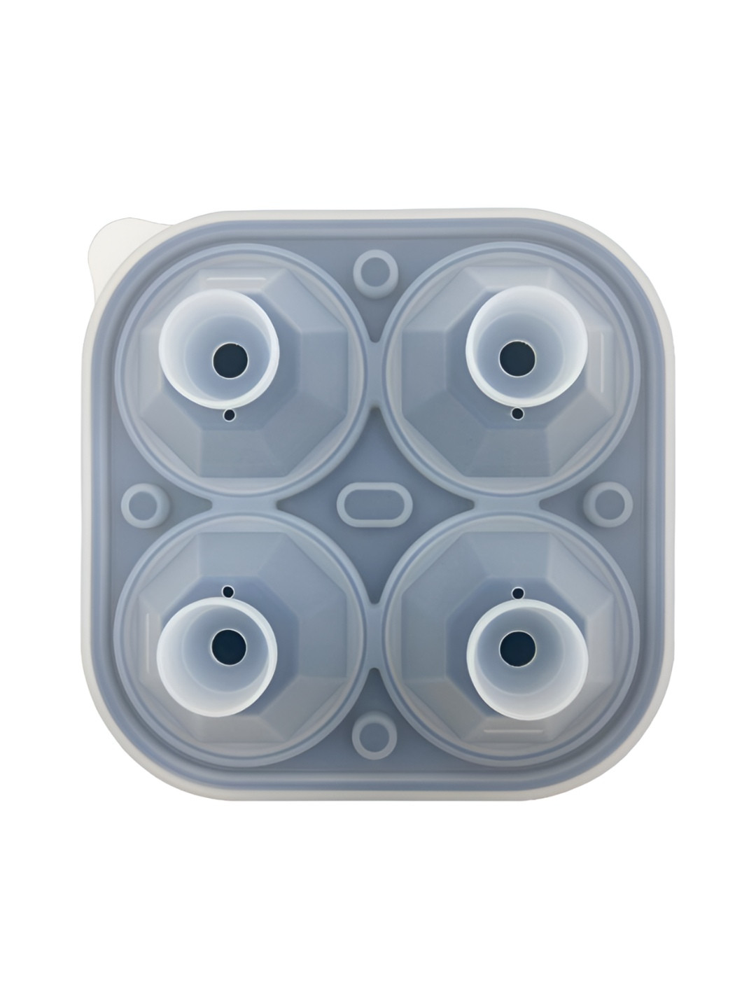 NATURALLY YOURS Black 4 Cube Daimond Silicone Ice Moulds