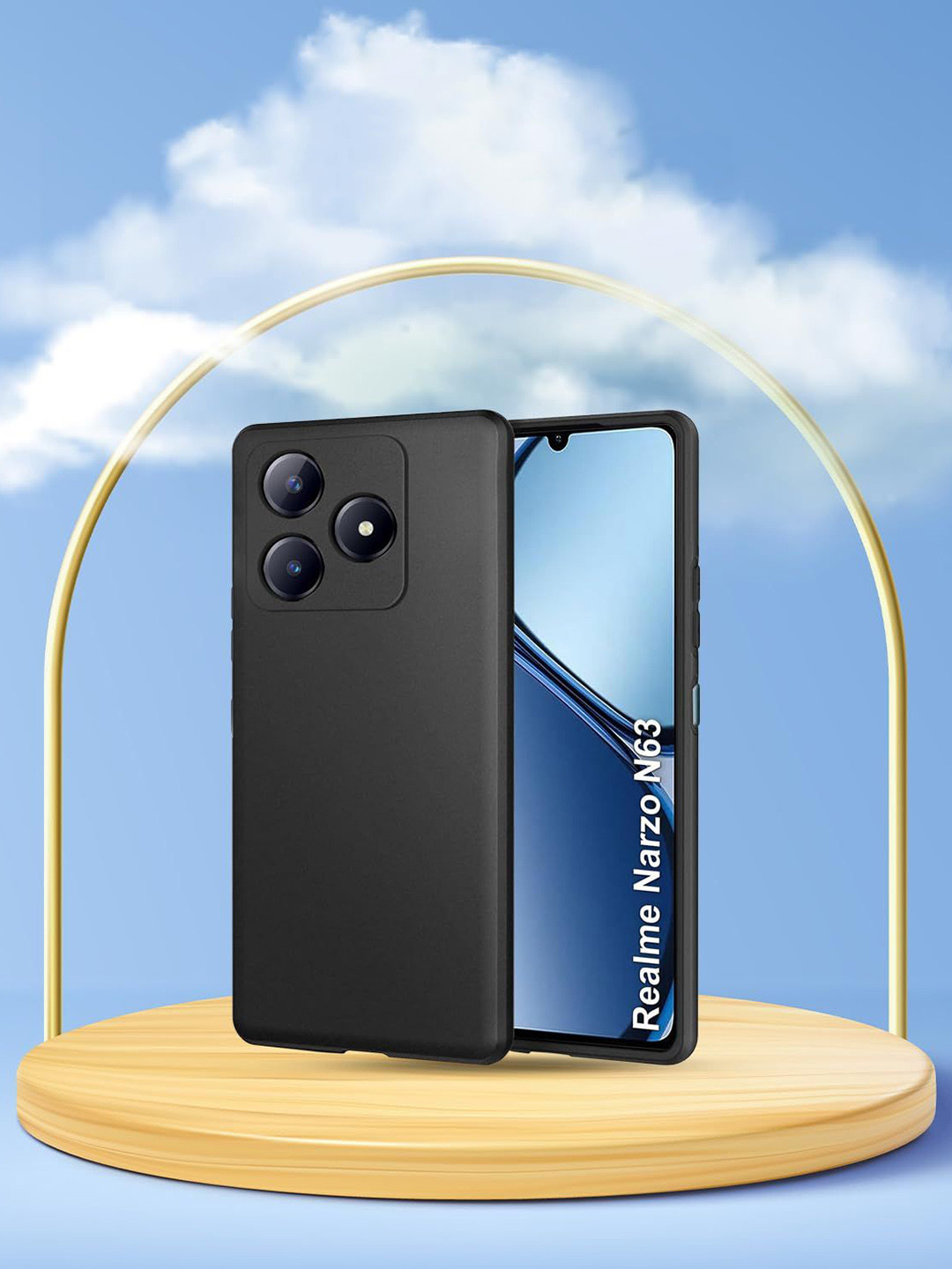 LIRAMARK Shock Absorbant Silicone Realme Narzo N63 4G Back Case