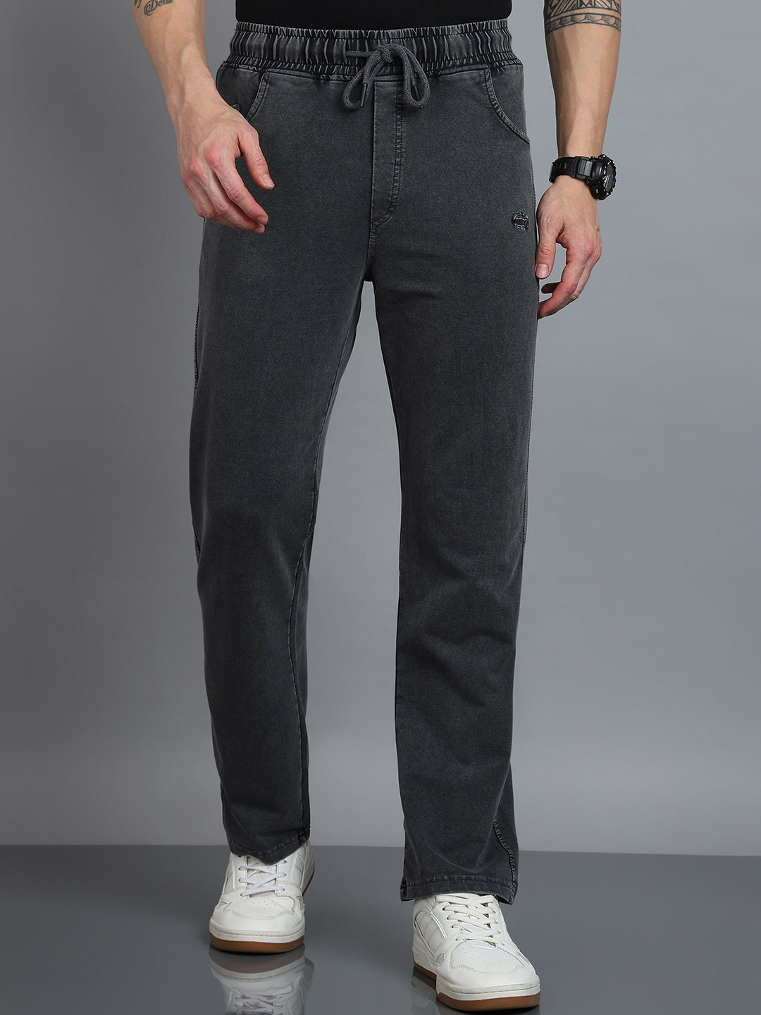 ELLIPSE Men Slim Fit Cotton Trousers