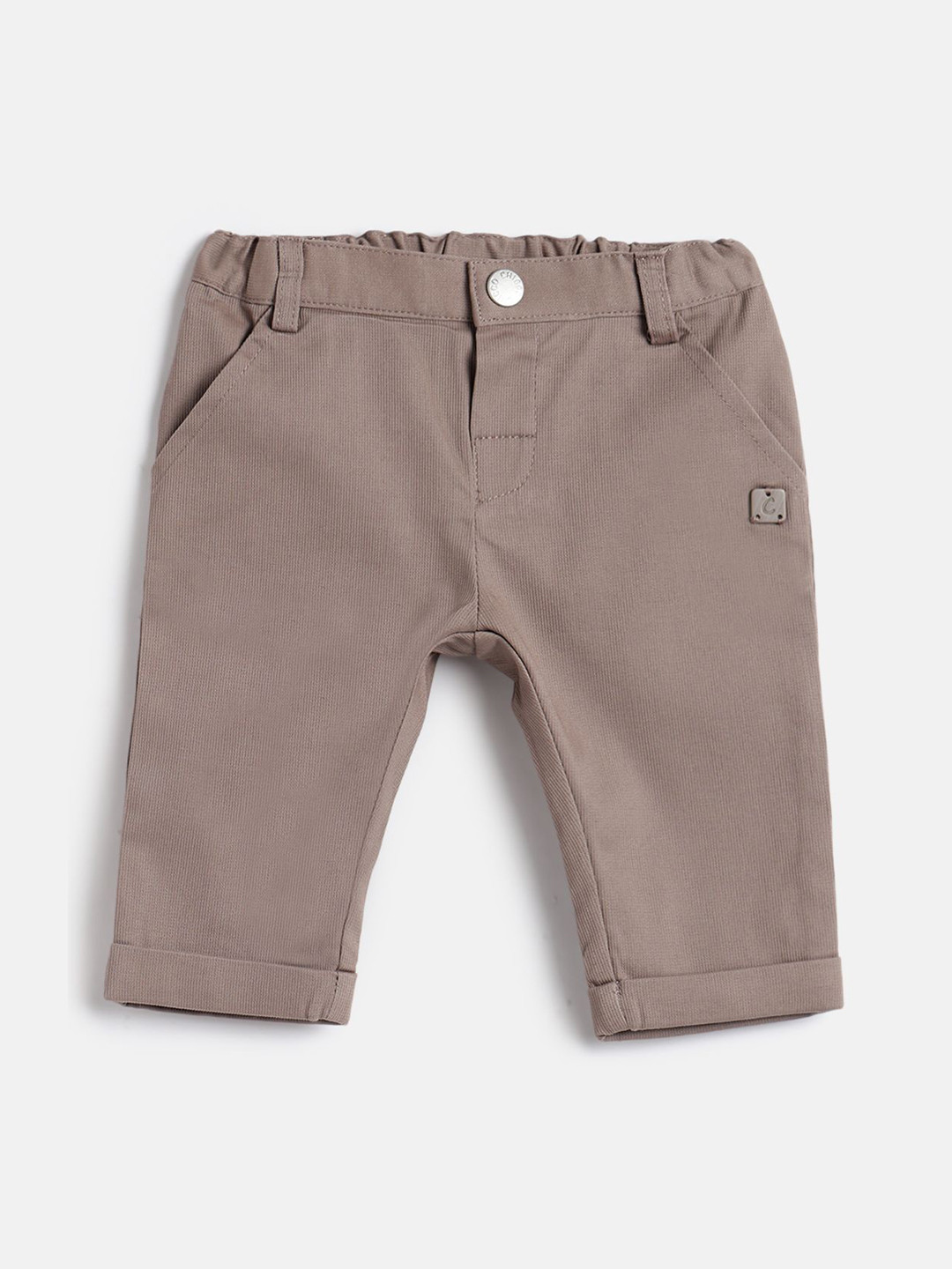 Chicco Boys Solid Relaxed Regular Fit Mid-Rise Flat-Front Trousers