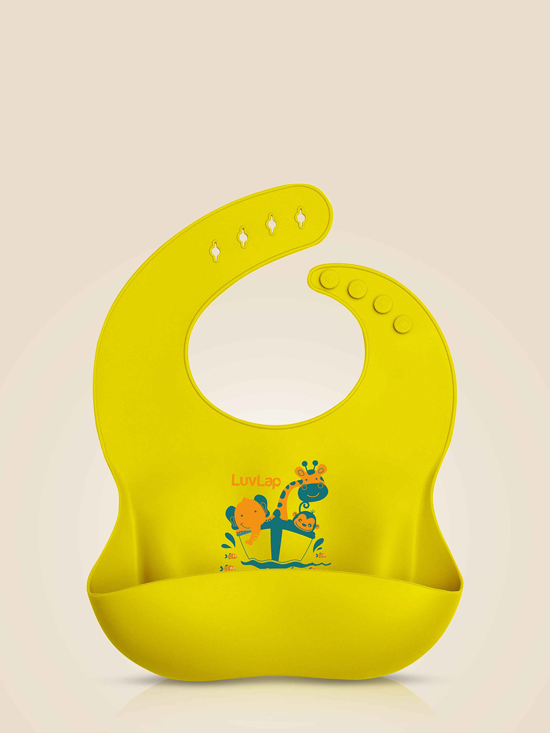 LuvLap Yellow Waterproof BabyBibs