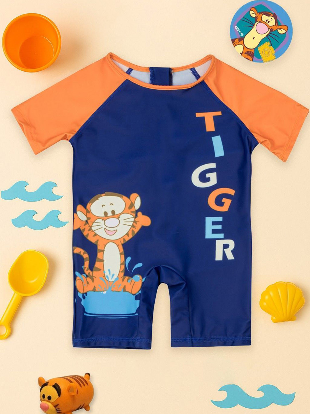 Yellow Bee Disney Boys Tigger Printed Swim Legsuit