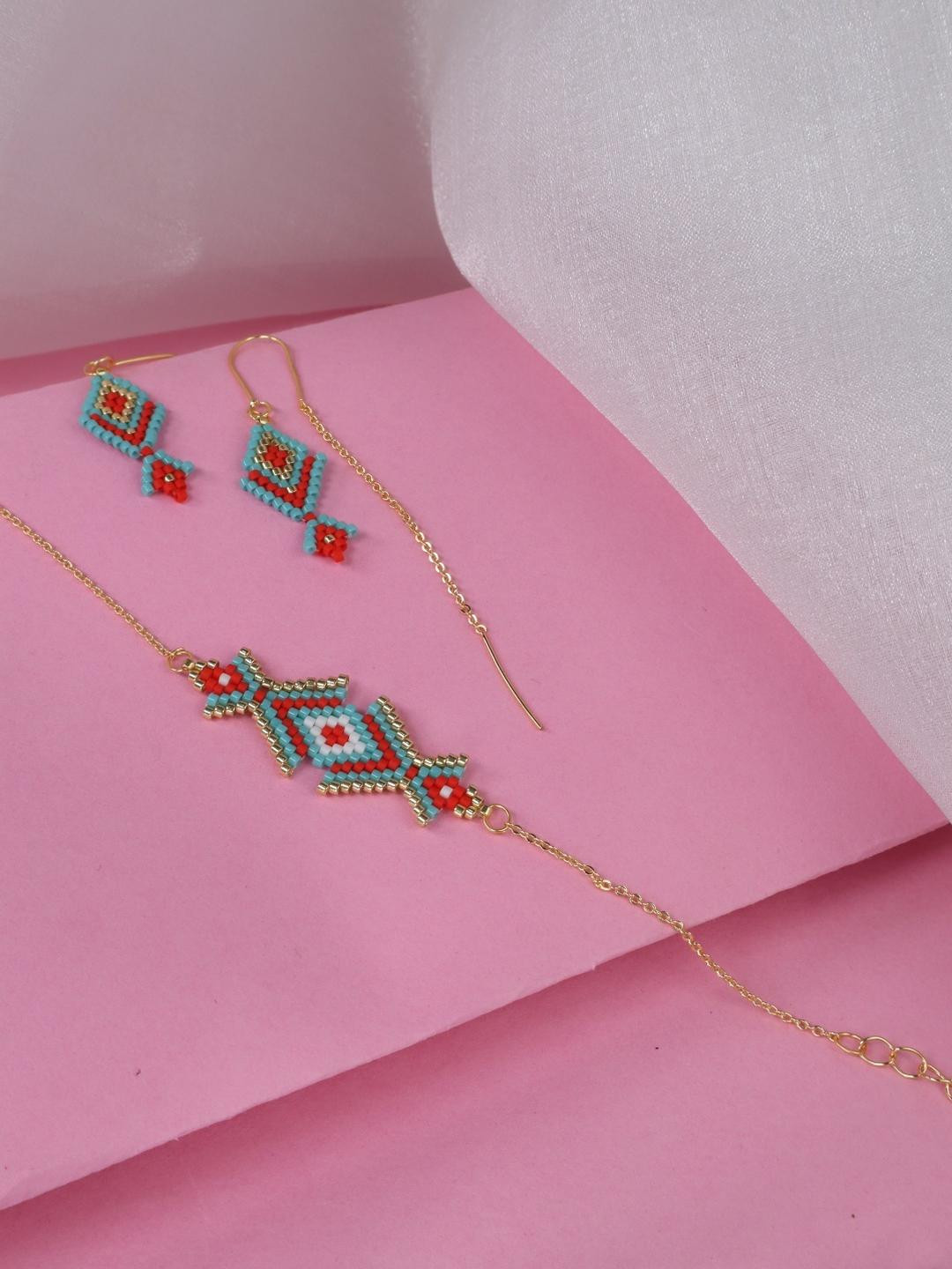 Threads & Beads Bracelet & Earring Jewellery Set