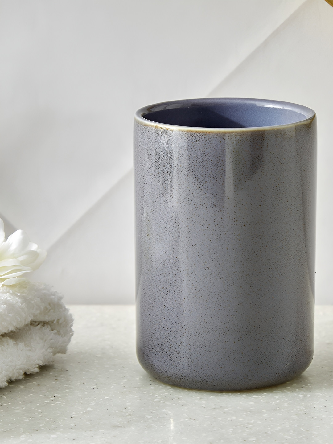 Home Centre Grey Spark Reactive Ceramic Holder Bath Accessories Set