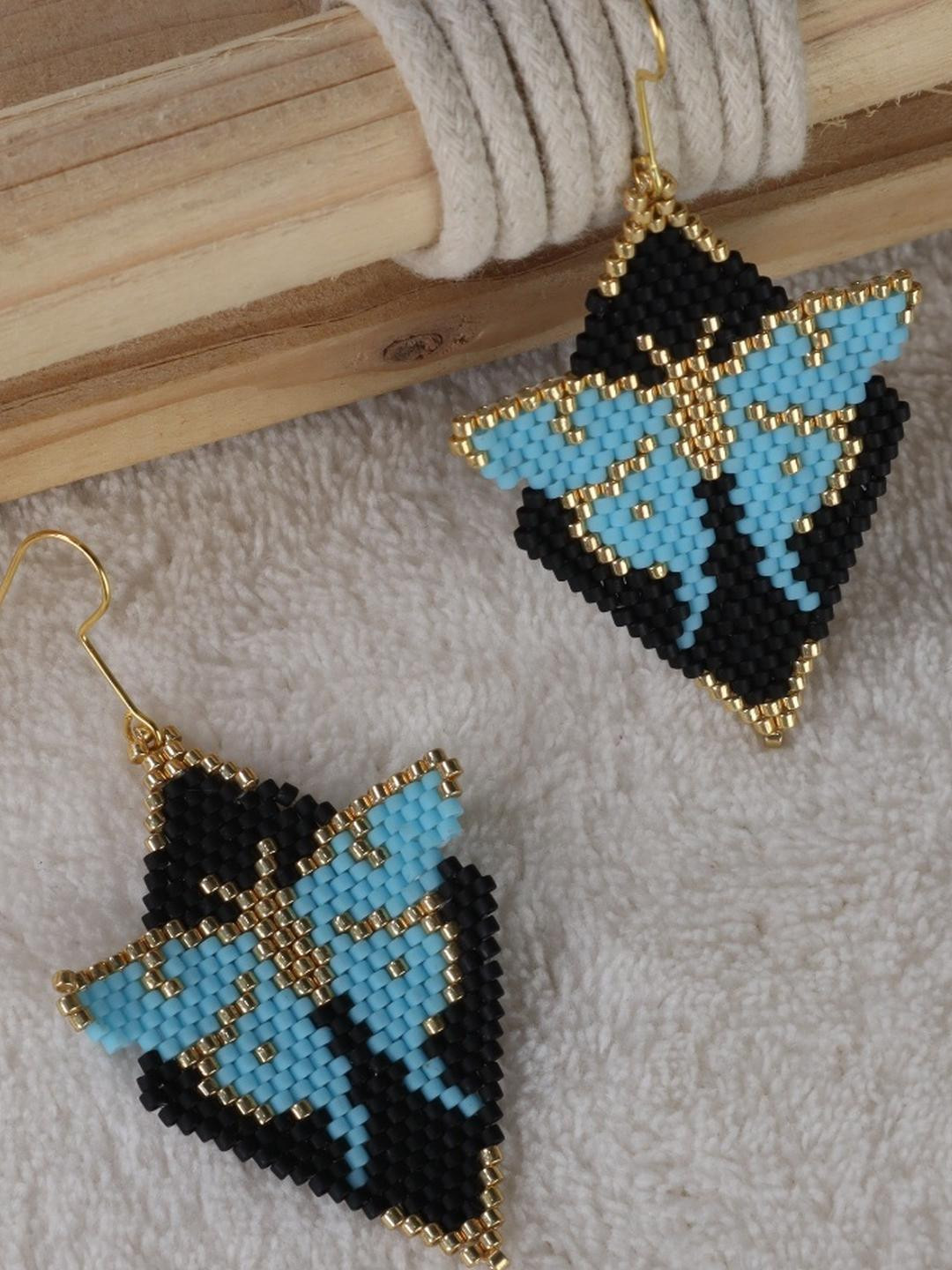 Threads & Beads Triangular Drop Earrings