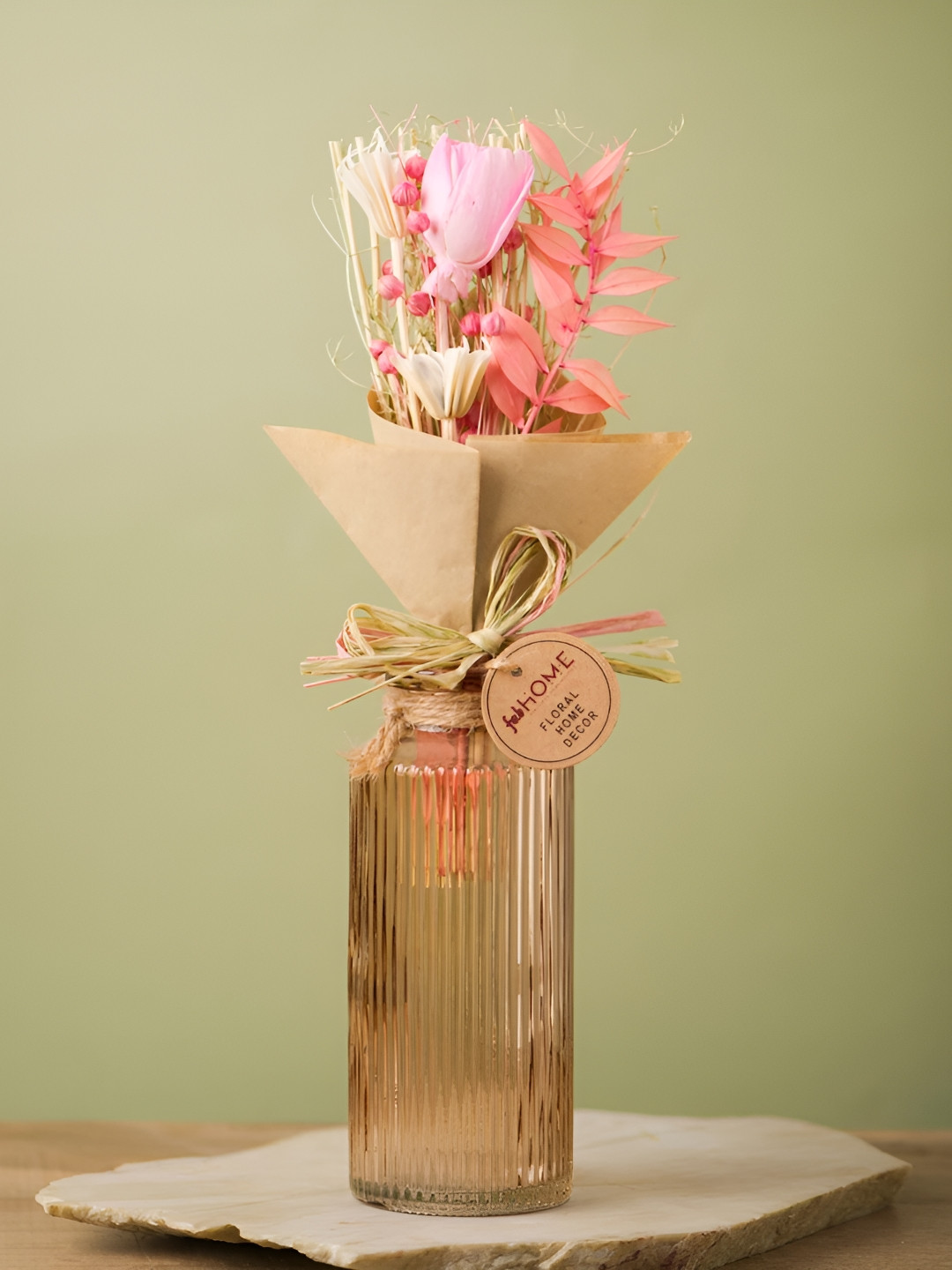 Fabindia Pink Mehak Dried Artificial Flowers