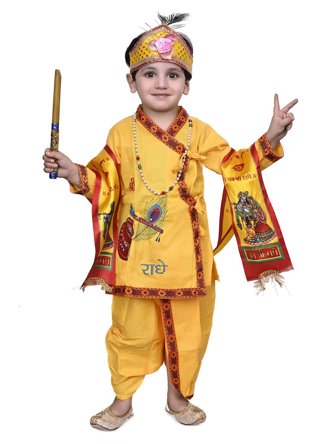 VALUE CREATION Kids Ethnic Motifs Krishna Dress