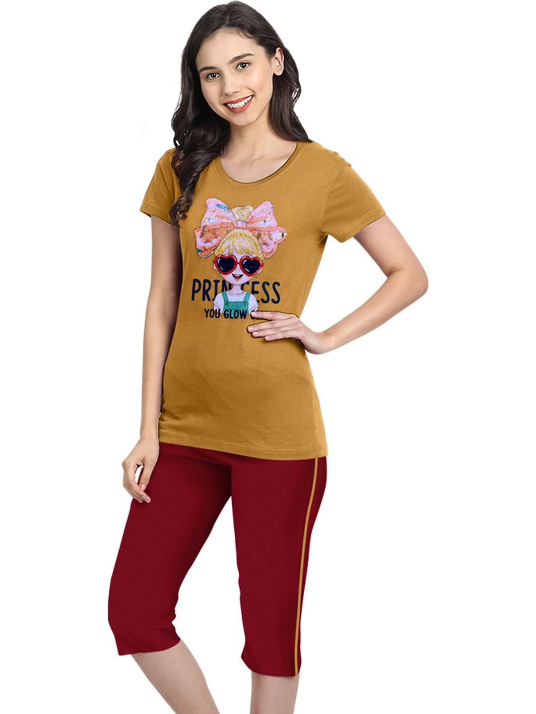 ACTLIVE Girls Printed T-shirt Set