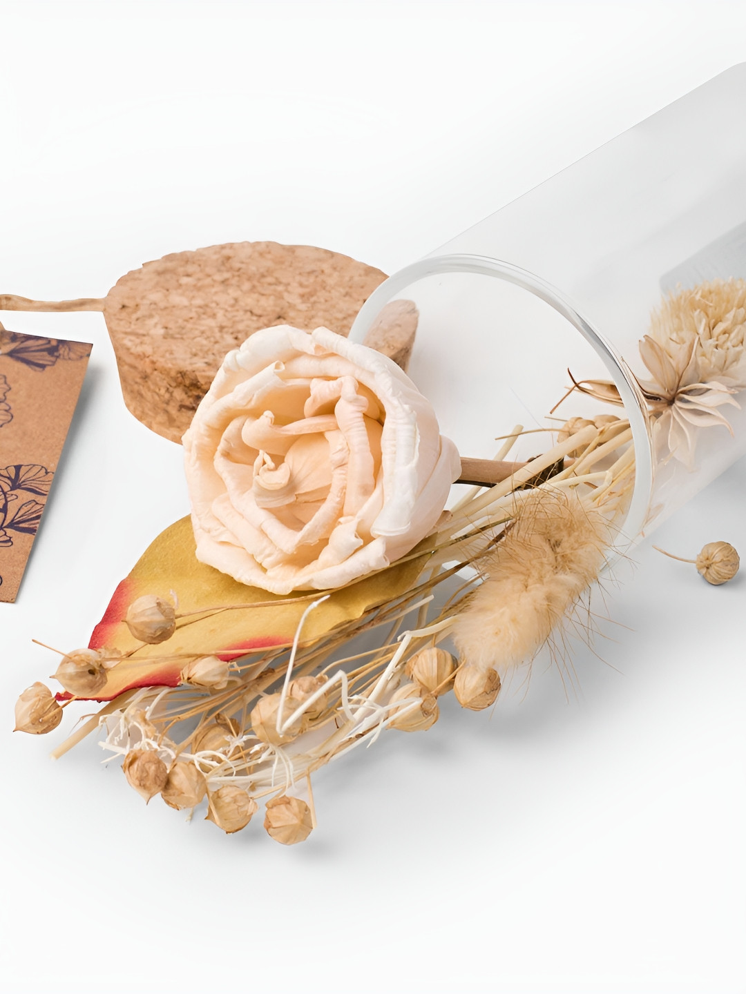 Fabindia Brown Mehak Dried Artificial Flower With Pot