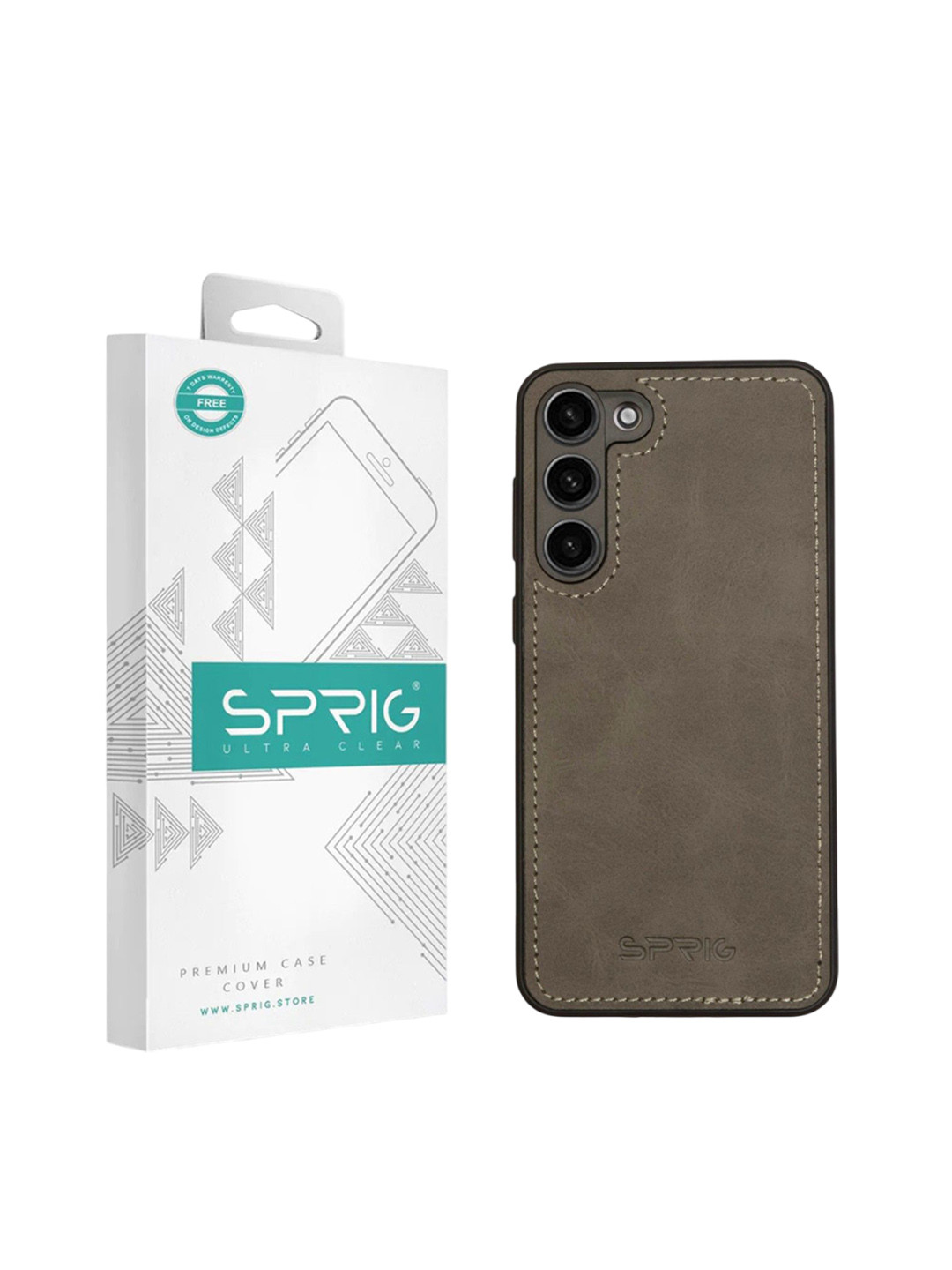 SPRIG Samsung Galaxy S23 5G Matte PU Leather Back Cover