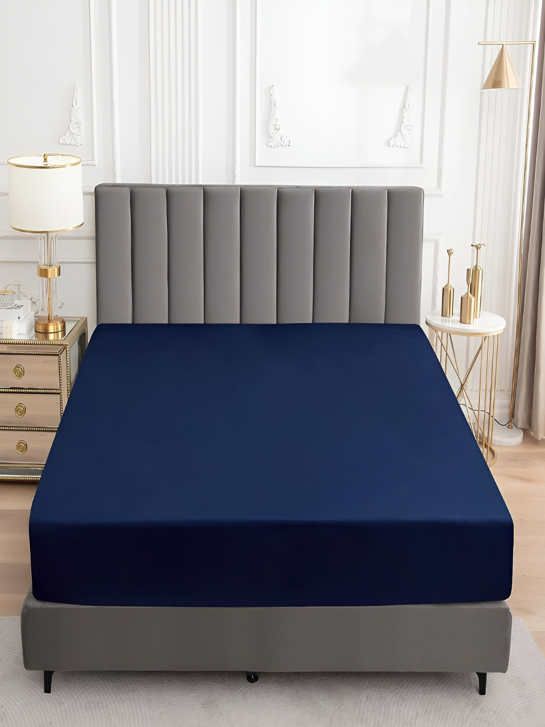 Myntra Elegant Homes Blue Terry Water Resistant Mattress Protector