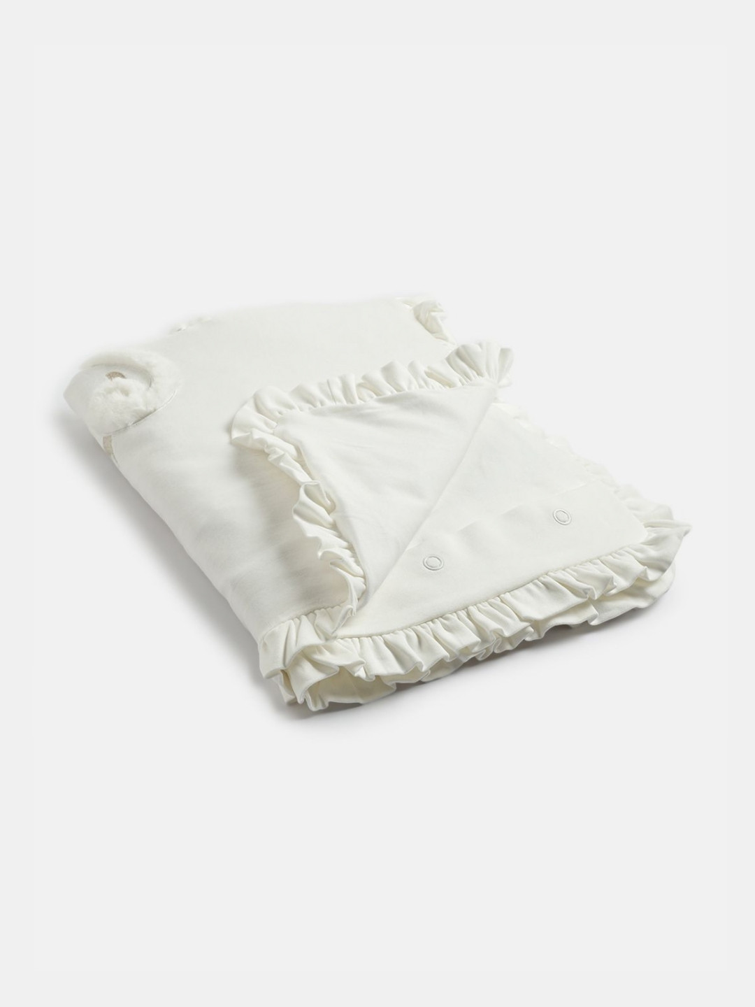 Chicco Kids White Printed Cotton AC Room 800 GSM Single Bed Pram