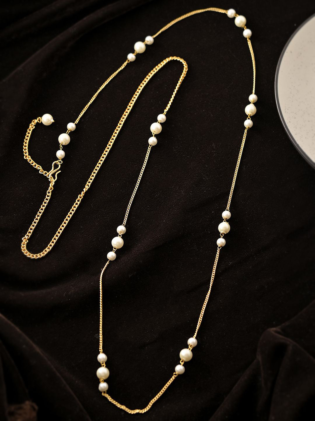 Silvermerc Designs Pearls Beaded Waist Chain