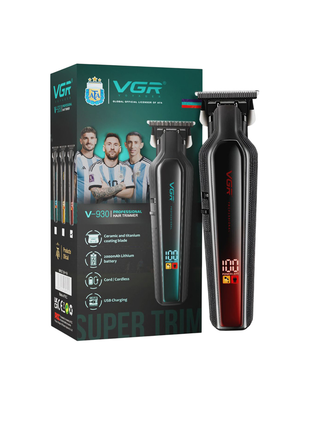 VGR Professional Trimmer 360 Min Runtime V-930 - Red