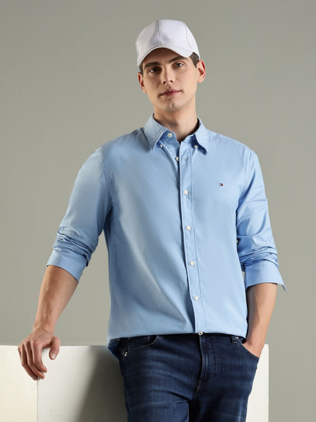 Tommy Hilfiger U.S Regular Fit Button-Down Collar Pure Cotton Casual Shirt