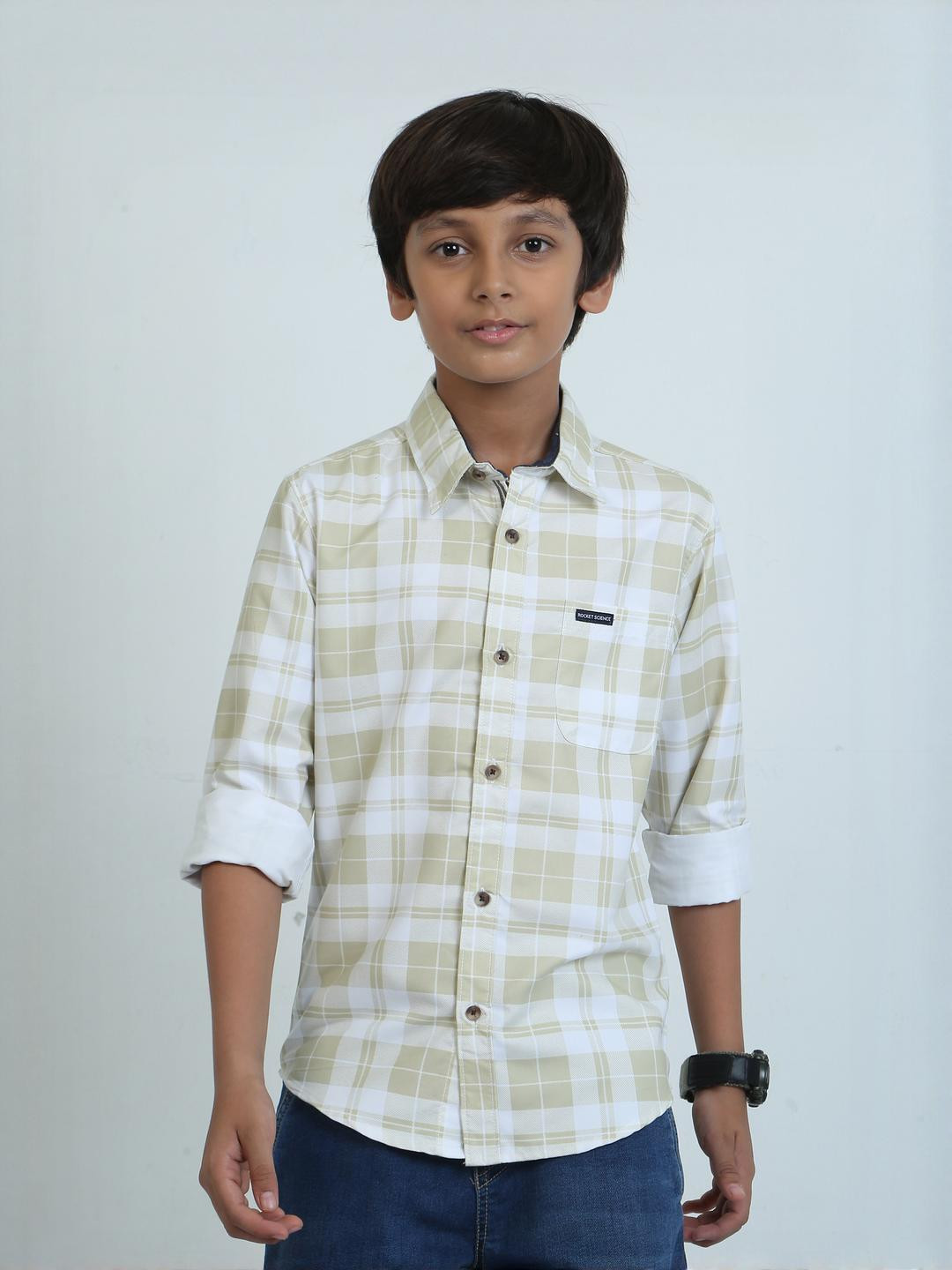 Rocket Science Boys Tartan Checks Checked Casual Shirt