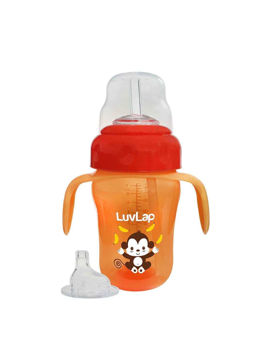 LuvLap Orange-Coloured Anti-Spill Baby Sipper 210ml